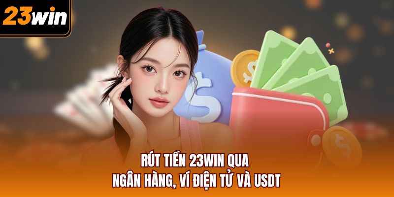 Rút tiền 23WIN qua ngân hàng, ví điện tử và USDT